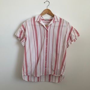 Madewell central ruffle sleeve shirt